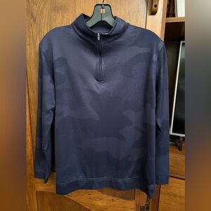 Peter Millar Boys size XL (13/14) Performance Quarter Zip Pullover Navy Camo